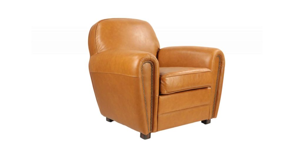 Fauteuil club en cuir pleine fleur Richmond