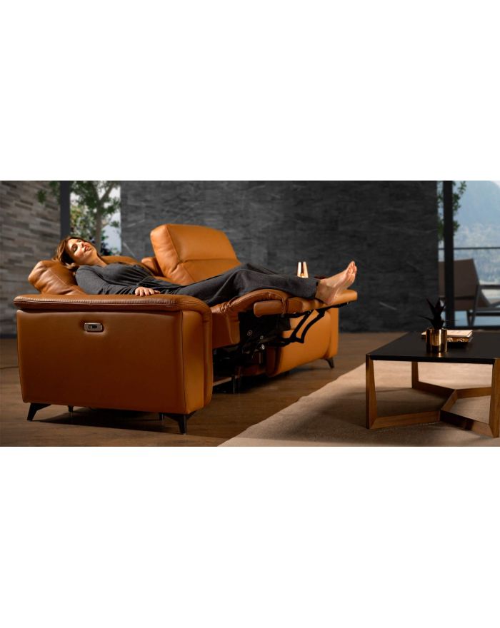 Canapé cuir haut de gamme relax électrique Cuore - 7