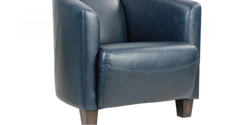Fauteuil club en cuir pleine fleur Stockton