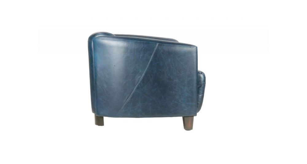 Fauteuil club en cuir pleine fleur Stockton