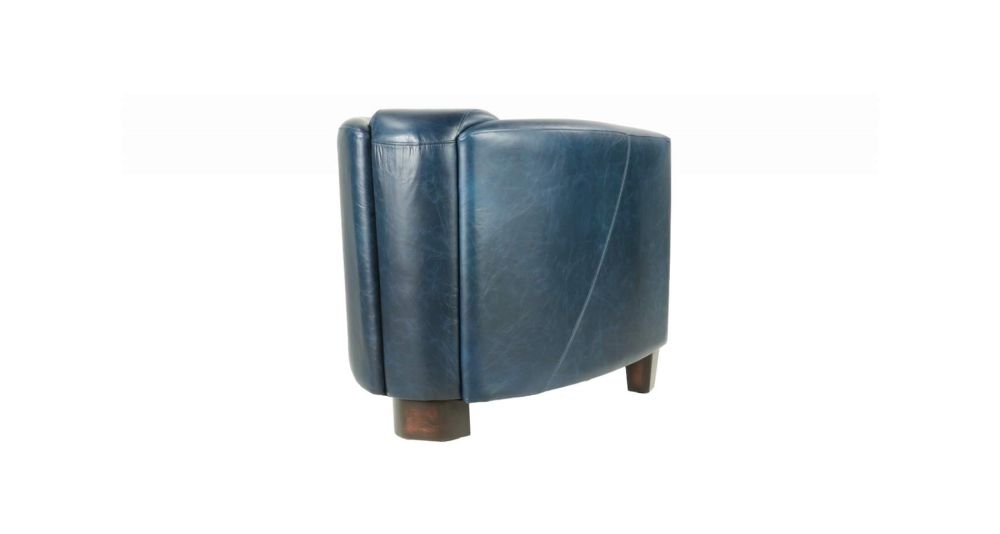 Fauteuil club en cuir pleine fleur Stockton