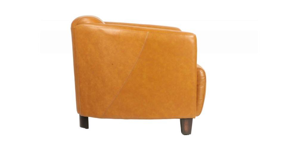 Fauteuil club en cuir pleine fleur Stockton
