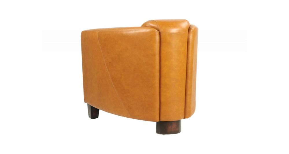 Fauteuil club en cuir pleine fleur Stockton