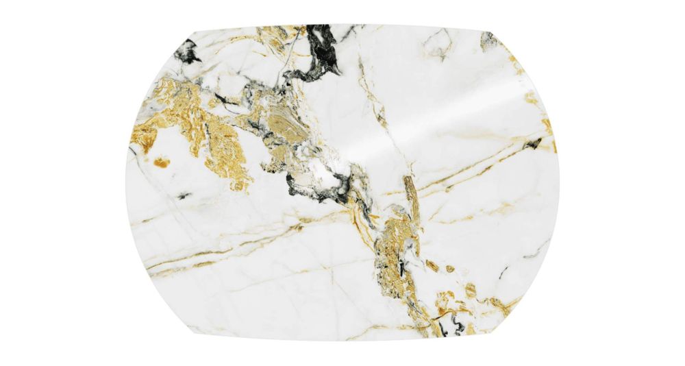 Table céramique extensible pied central Kheops