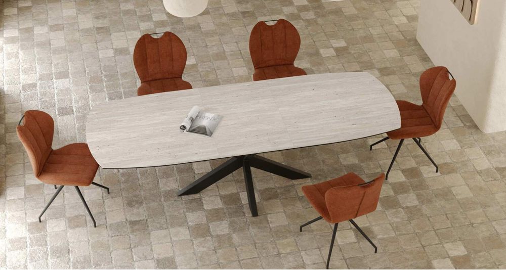 Grande table en céramique extensible 200 à 260 cm Phoenix