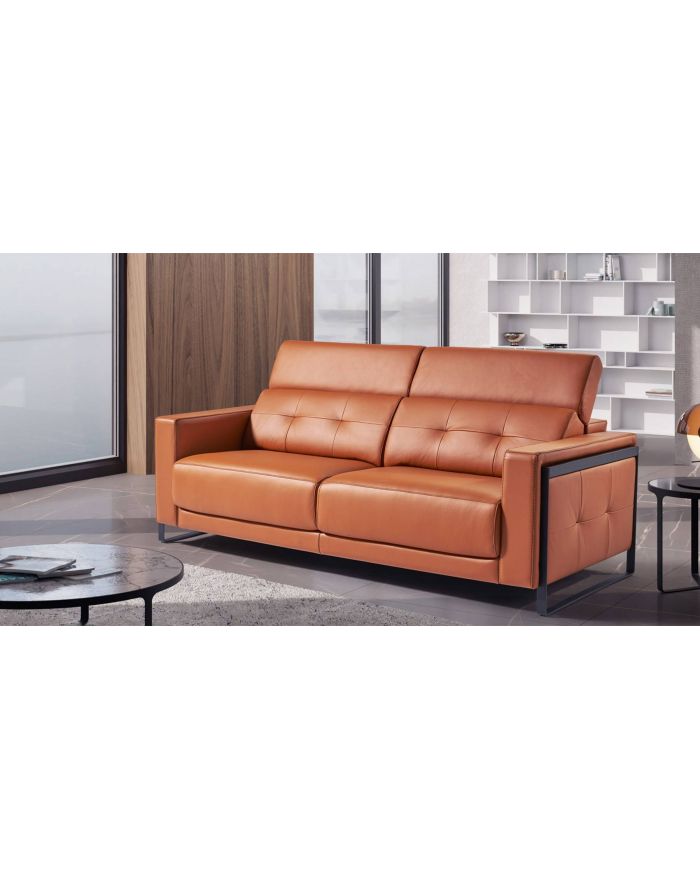 Canapé cuir assise coulissante Enzo - 4