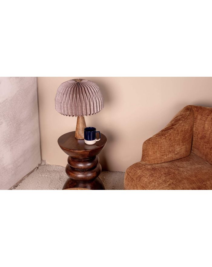 Bout de canapé exotique en bois marron Arosa - Athezza 1