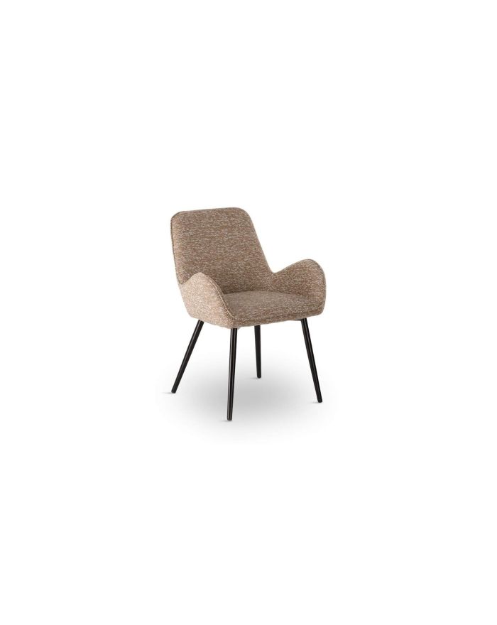 Fauteuil de table chiné Trevise beige chiné 1