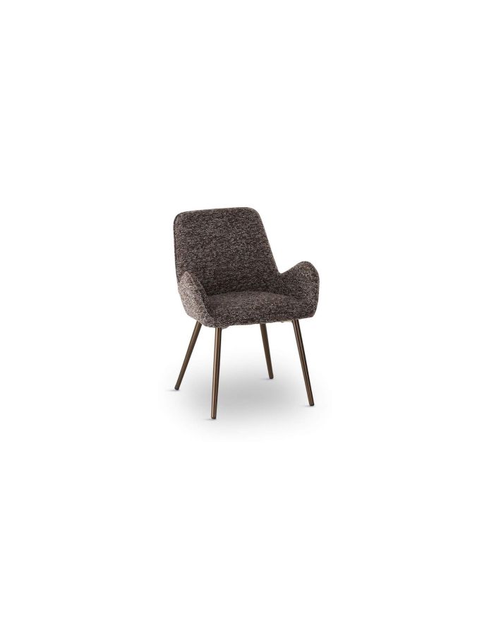 Fauteuil de table chiné Trevise beige chiné 1