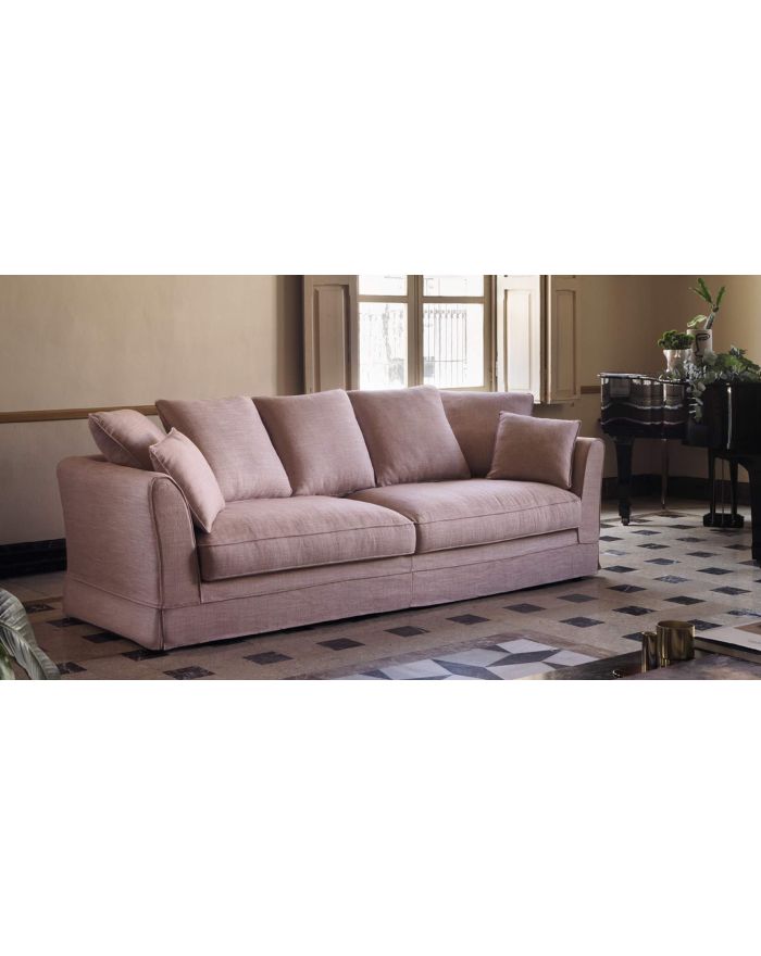 Canapé cosy en lin, tissu ou velours Lima