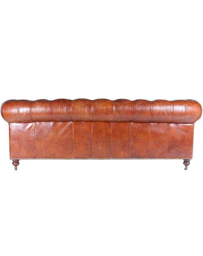Canapé chesterfield cuir pleine fleur Norwich
