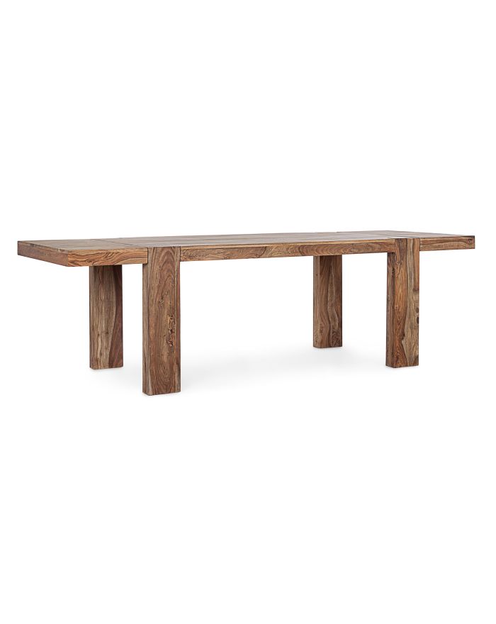 Table rectangulaire 10 personnes en bois avec rallonges Sunderland - angle rallonges