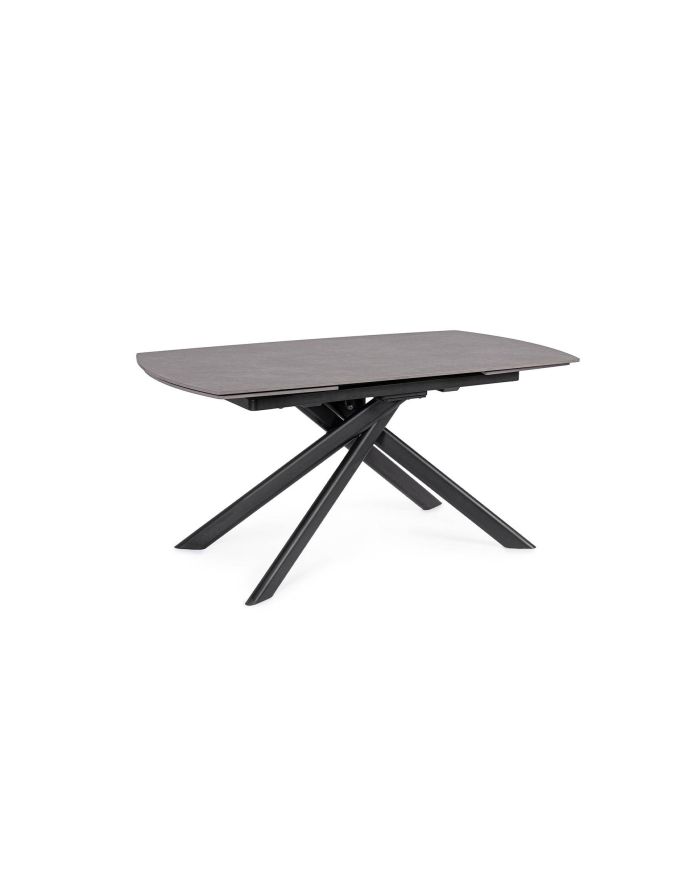 Table extensible moderne 8/10 places Joakim blanche angle rallonge