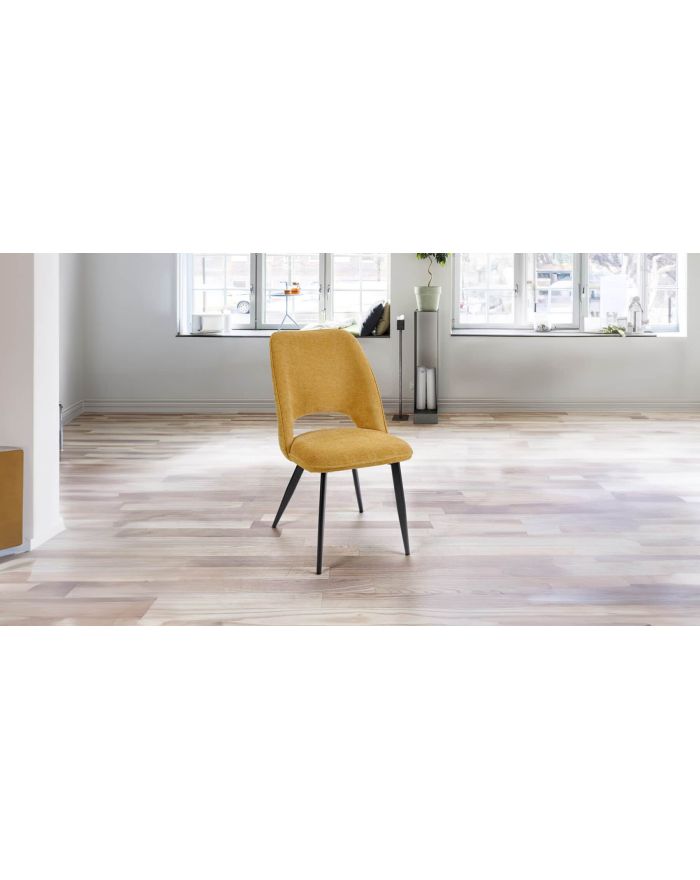 Lot 2 chaises Roxane jaune safran - 1