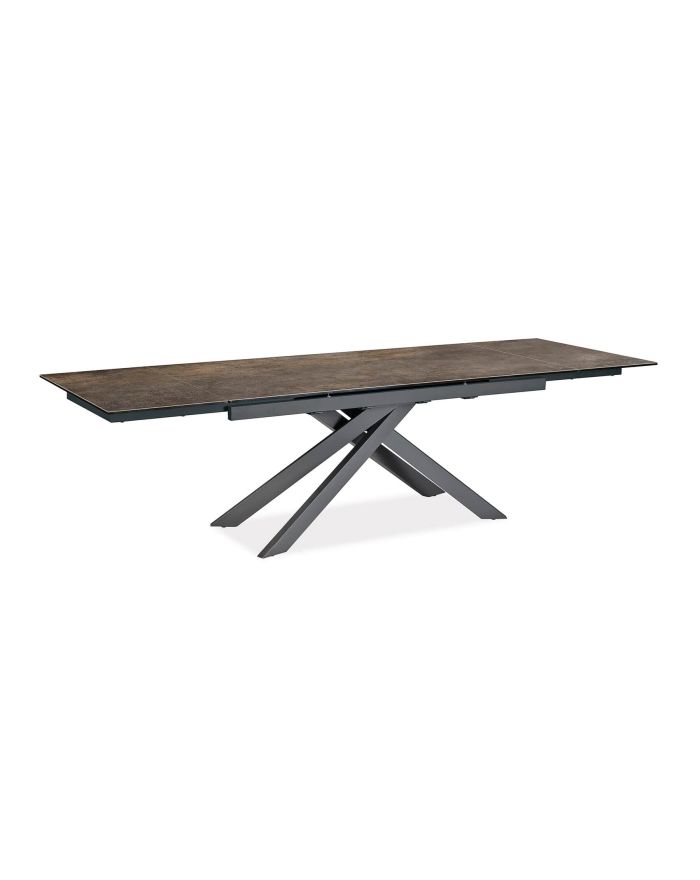 Table rectangle 180 x 95 cm 2 allonges Lys céramique iron - 1