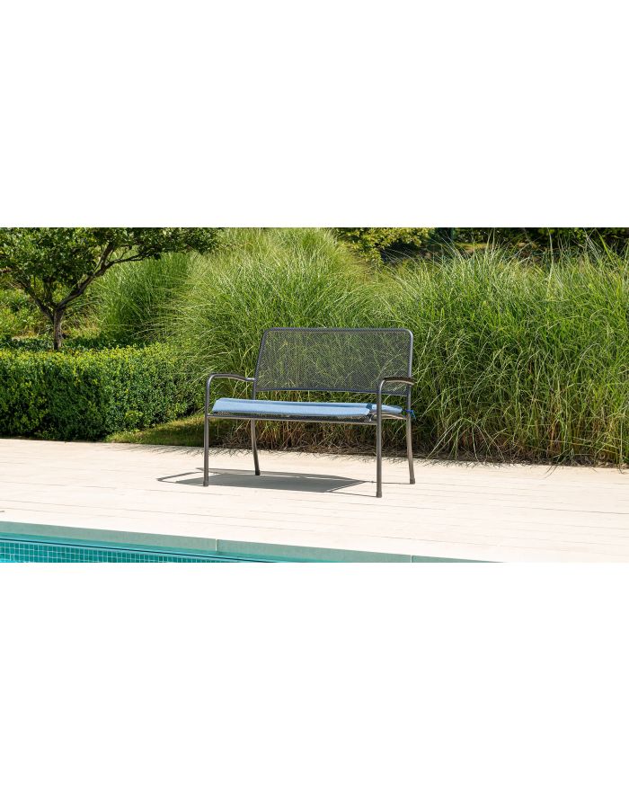 Banc 2 personnes 113 cm en acier Portofino sans coussin - 1