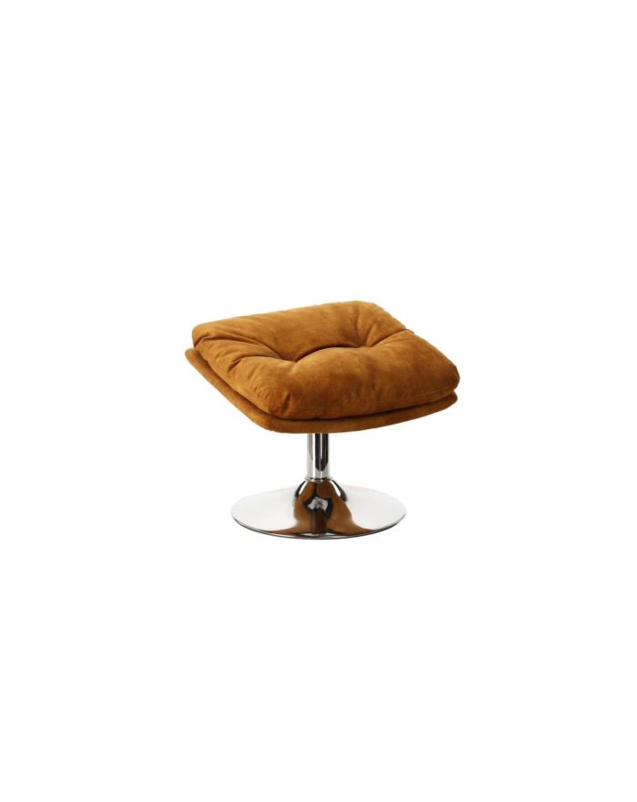 Repose pieds inclinable en tissu chiné Memento beige chiné