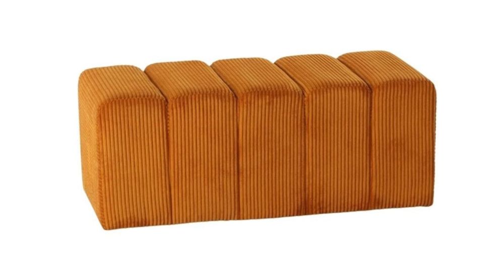 Banc chenille en velours Melvin