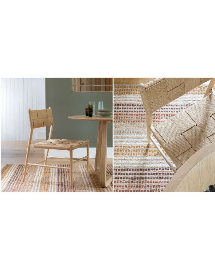 Chaise naturelle en bois Juliette - Blanc d'Ivoire bb angle