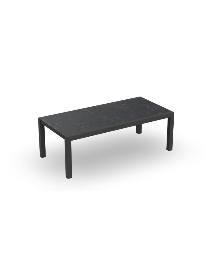Table d'extérieur extensible céramique Livorno alu charbon céramique gris graphite -1 