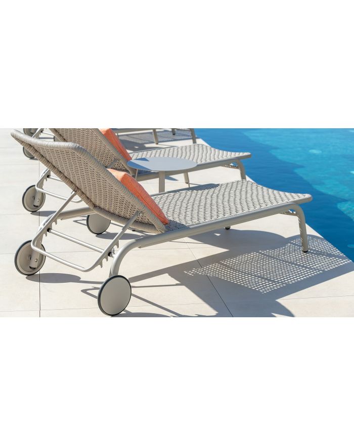 Lot 2 bains de soleil en alu et corde Durham lin - 2