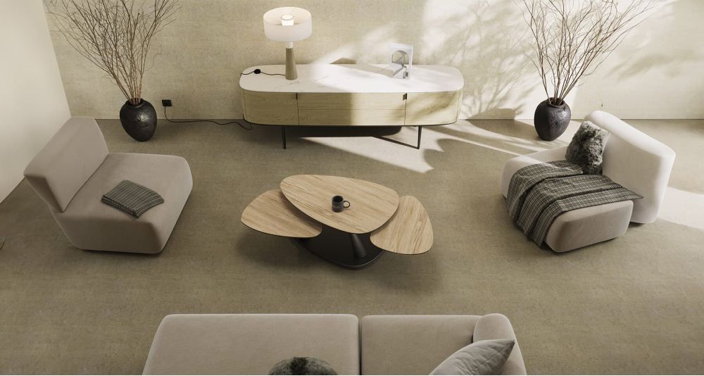 Table basse 3 plateaux pivotants Camelias