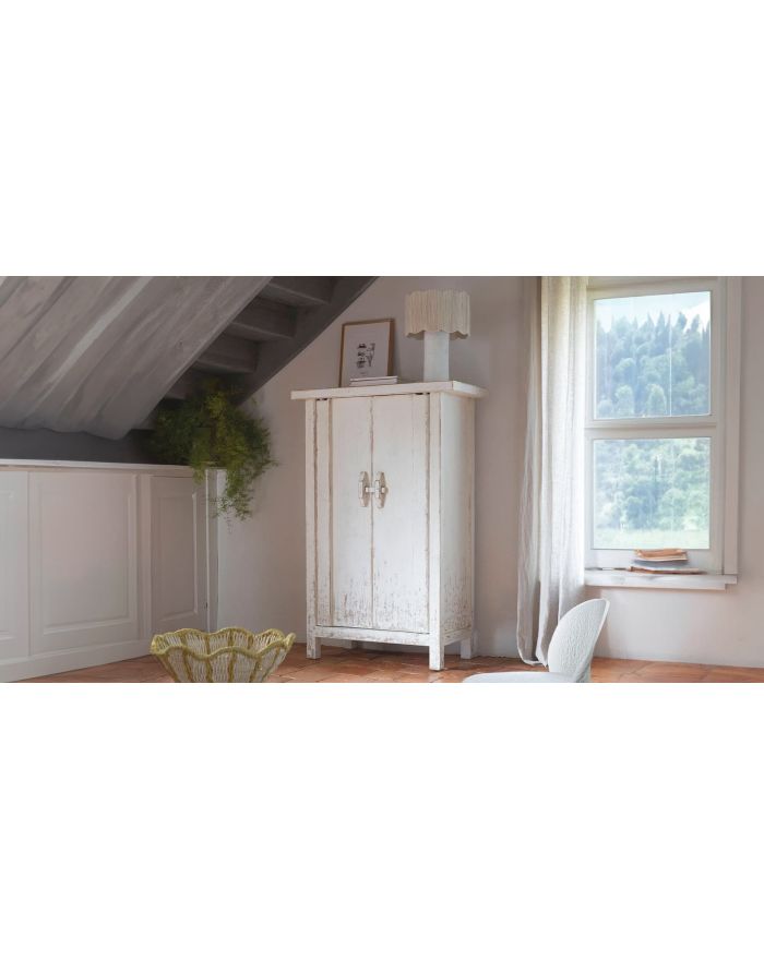 Buffet en bois d'orme recyclé Bao blanc - 1 