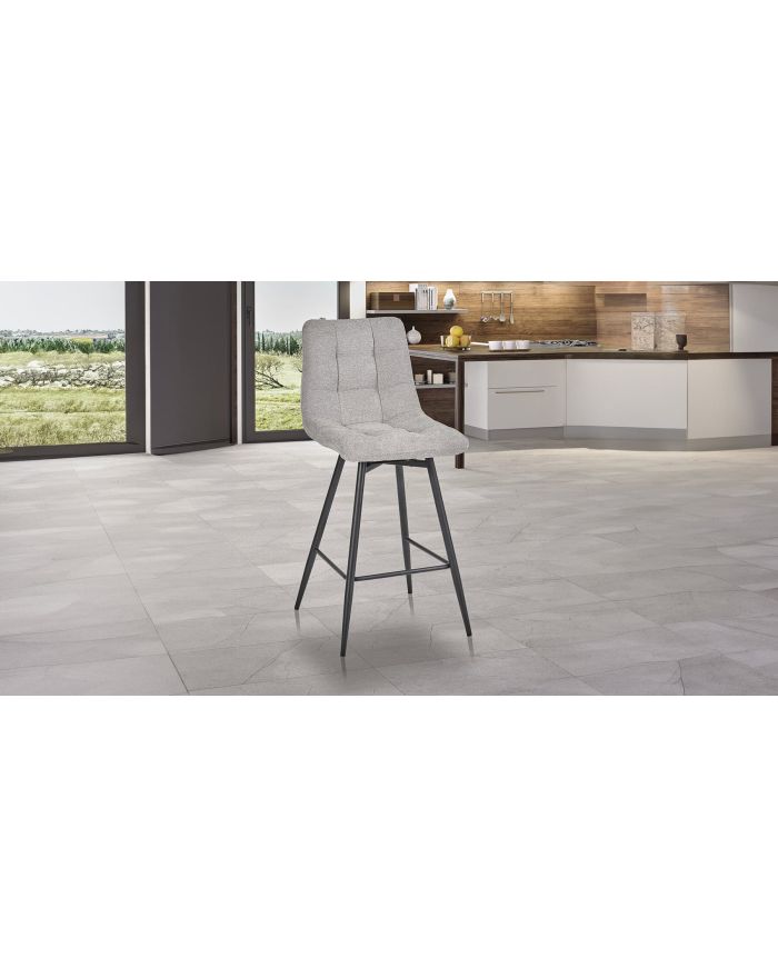 Lot 2 chaises mi hautes en bouclettes Angel'o gris perle -1