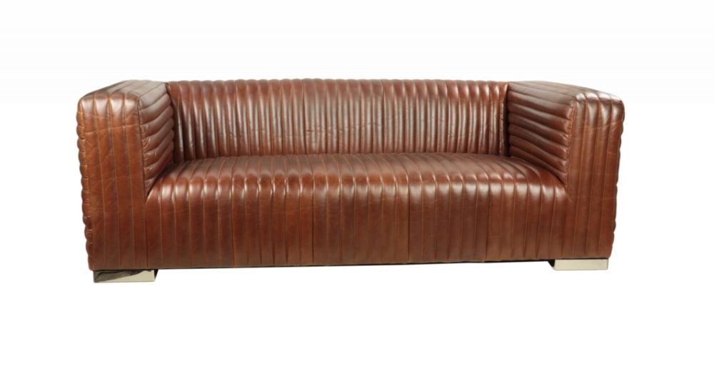 Canapé matelassé en cuir Tyler