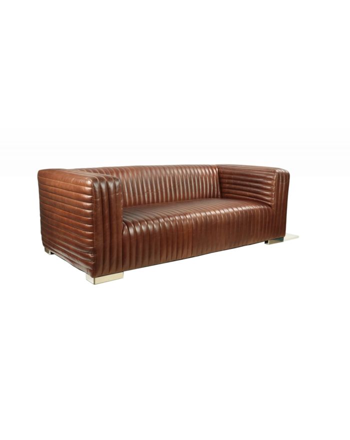 Canapé matelassé en cuir Tyler - 1