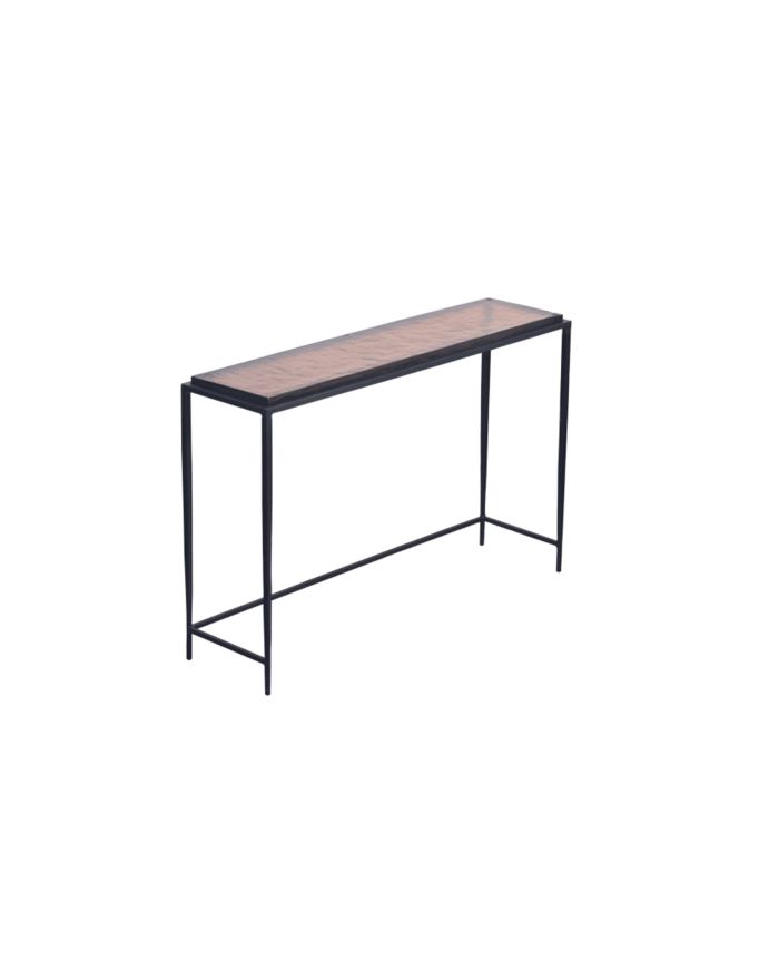 Console plateau en verre fumé Igloo 110 cm - 1