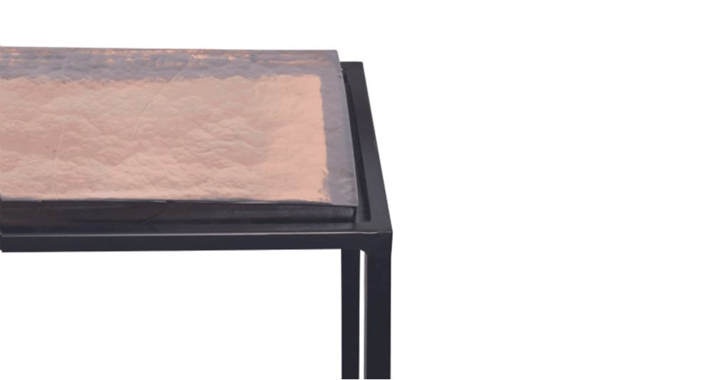 Console plateau en verre fumé Igloo