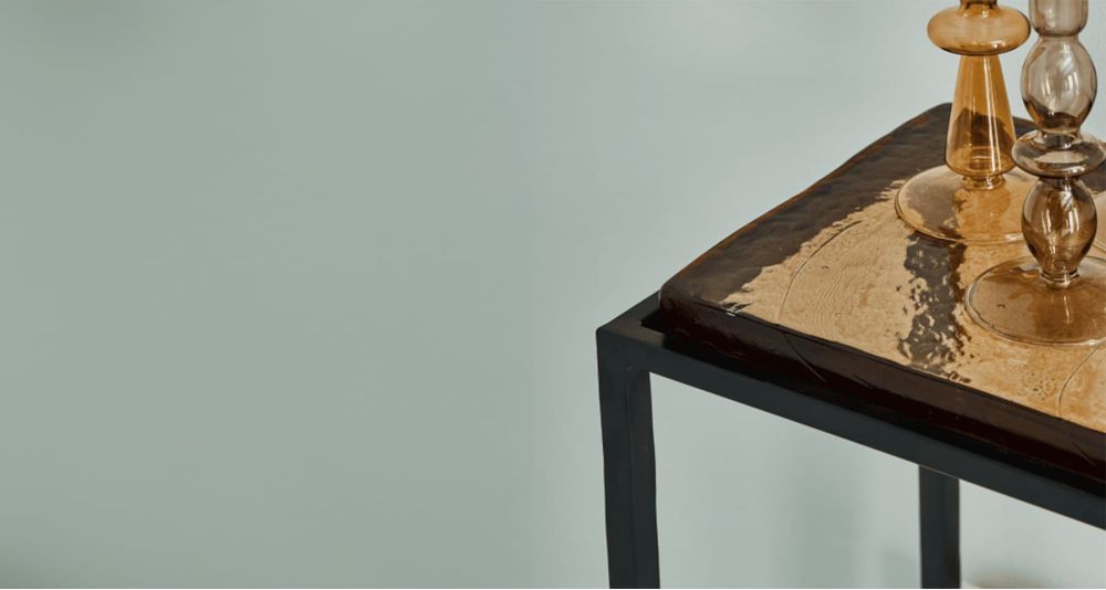 Console plateau en verre fumé Igloo