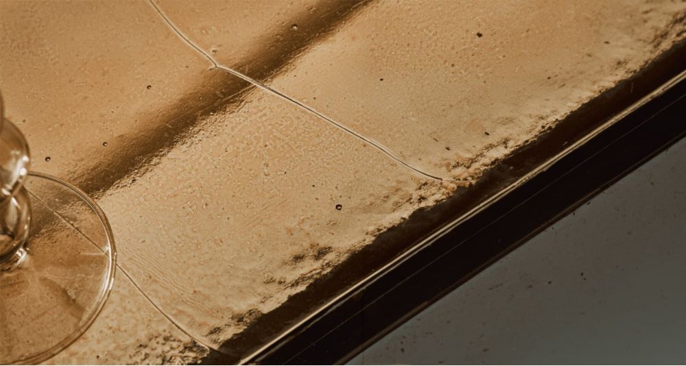 Console plateau en verre fumé Igloo