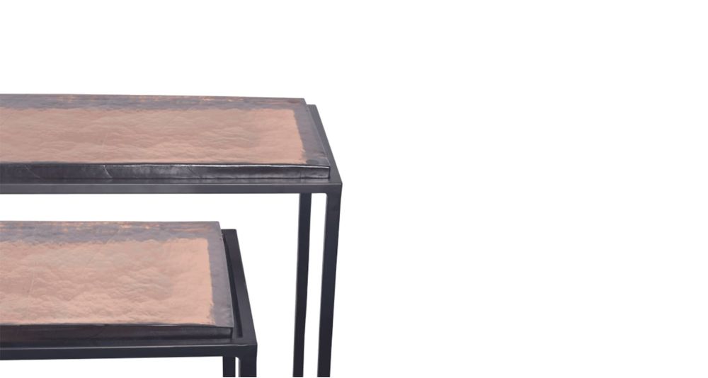 Console plateau en verre fumé Igloo