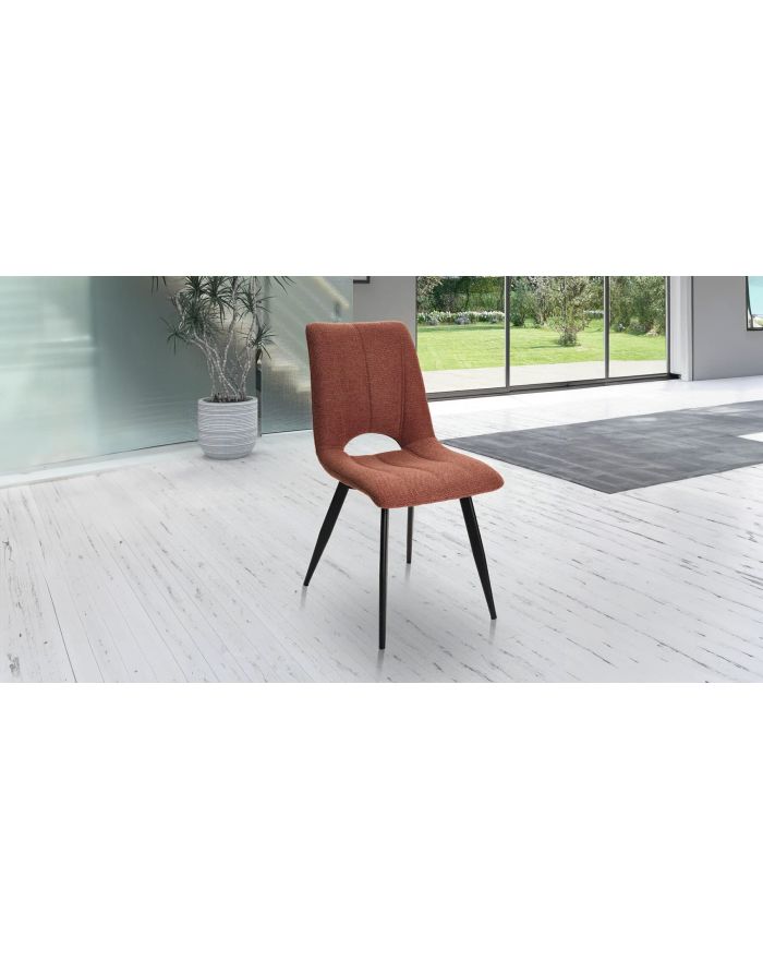 Chaise Coralie terracotta - 1