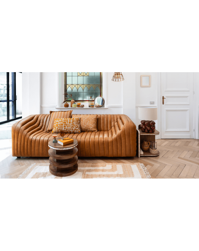 Canapé 3 places en cuir Freud - 1