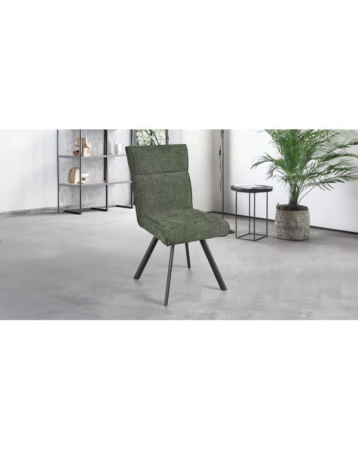 Lot 2 chaises Ambre vert piétement métal - 1 