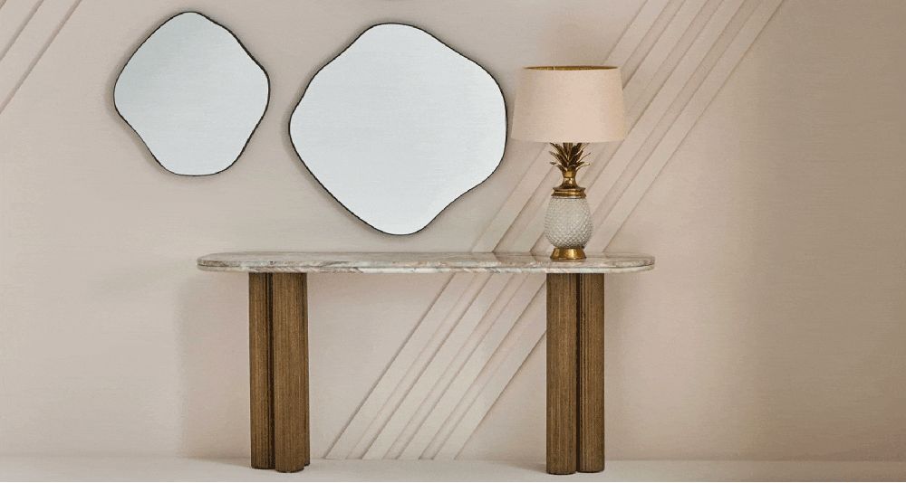 Console avec plateau en marbre Buren