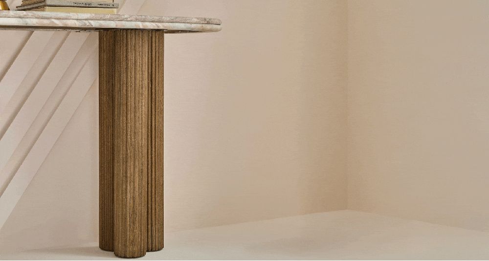 Console avec plateau en marbre Buren