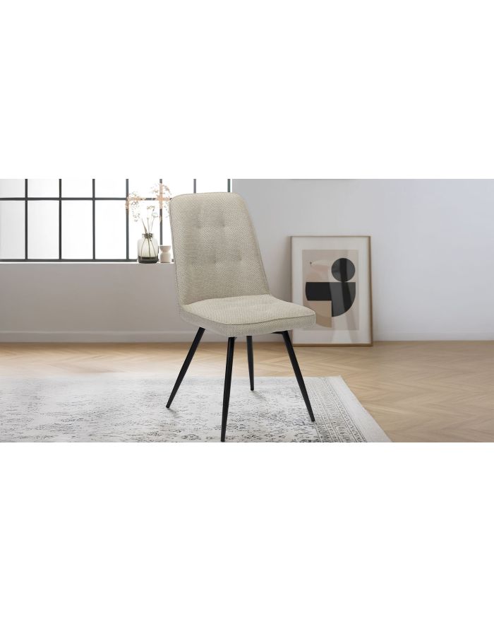 Lot 2 chaises Clara beige sable - 1