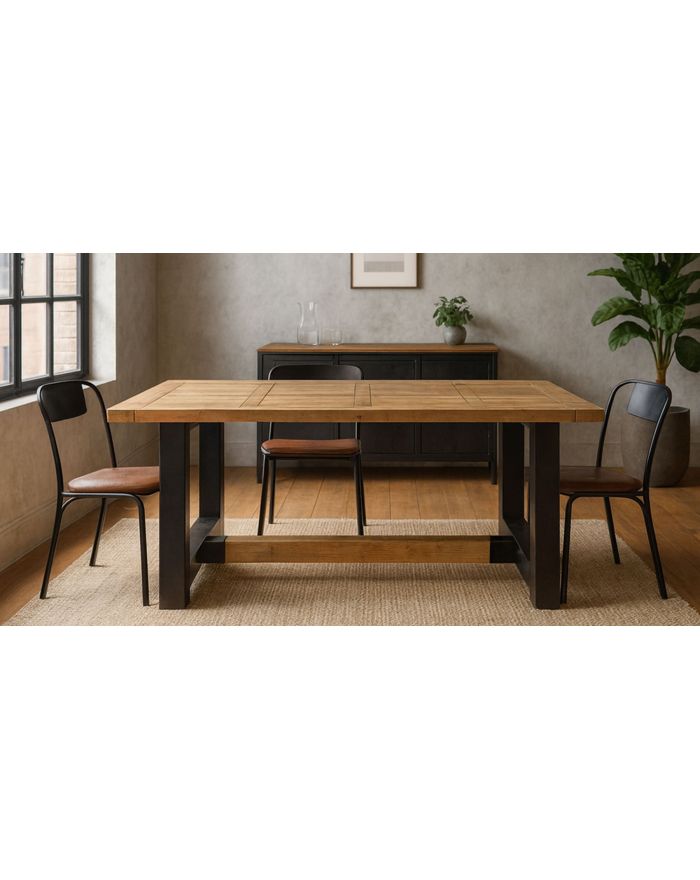 Table de ferme industrielle 8 personnes Farmer - 1