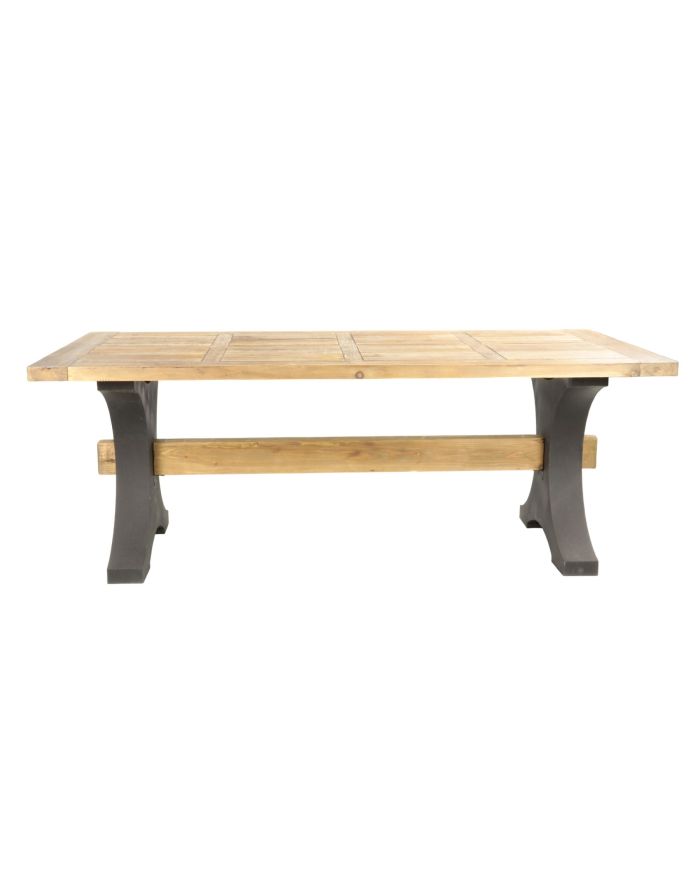 Table de ferme en bois vieilli et métal The Farm - 1