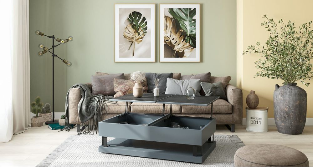 Table basse relevable 2 plateaux Stuttgart