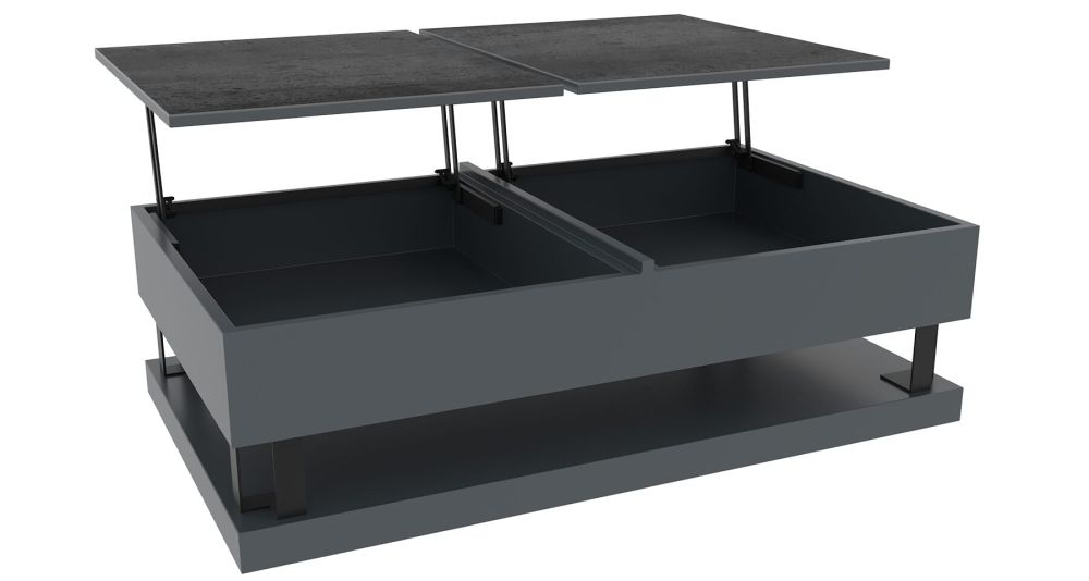 Table basse relevable 2 plateaux Stuttgart