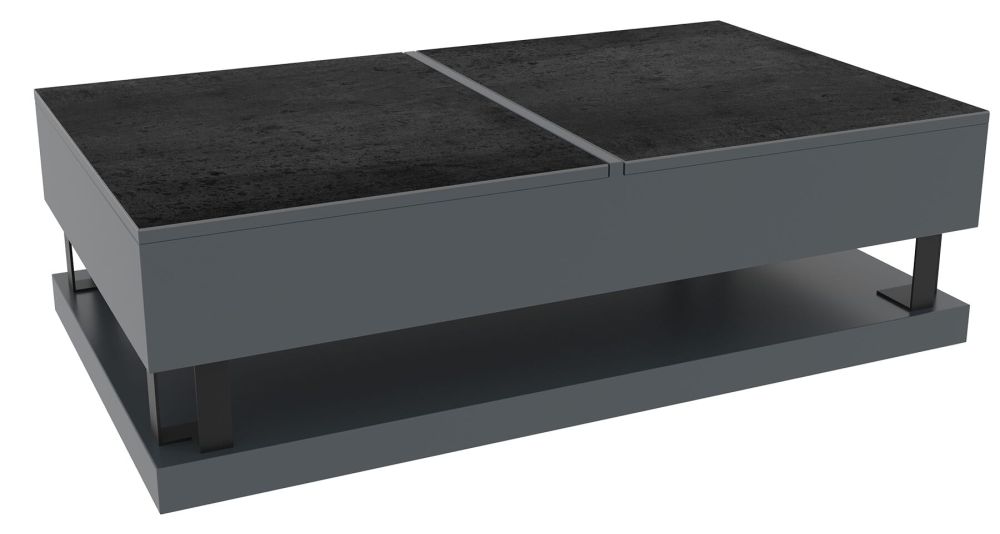 Table basse relevable 2 plateaux Stuttgart