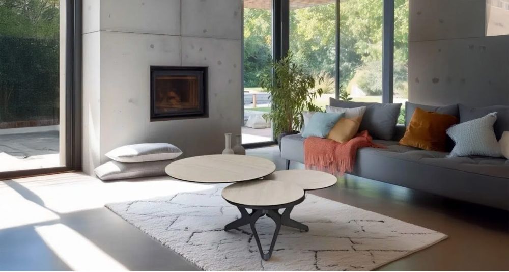 Table basse 3 plateaux Sydney en céramique