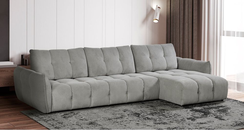 Canapé d'angle dossier avance-recule Paolina