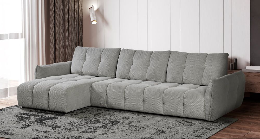 Canapé d'angle dossier avance-recule Paolina