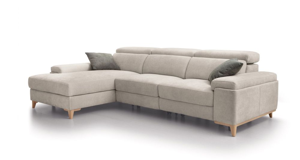 Canapé d'angle coulissant à ressorts ensachés Sérénité